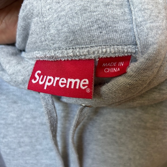 Supreme Rhinestone Shadow Hooded 2022, Sweatshirt 'Heather Grey' , XL - Picture 6 of 16